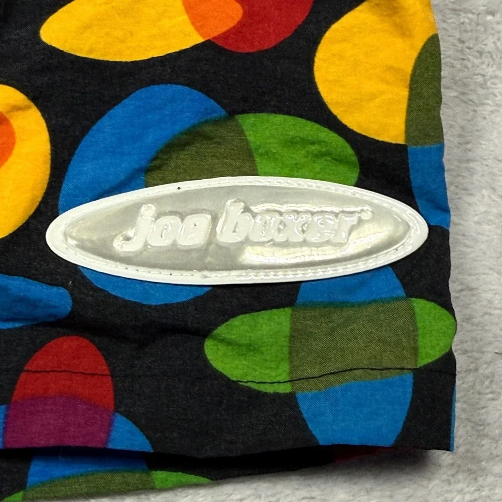 Joe Boxer‎ Swim Trunks Mens Large Multicolor Geometric Print Mesh Lined Shorts